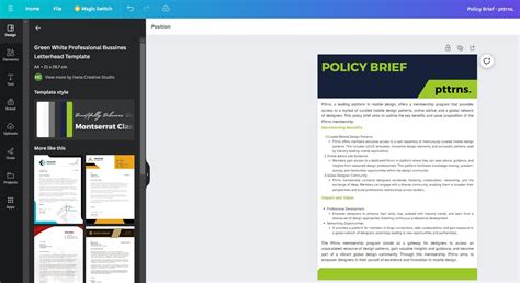 Policy Brief Template Canva