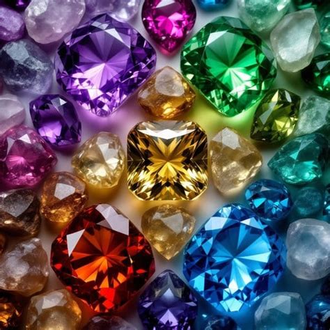 Polished Gemstones: A Kaleidoscope of Prismatic Hues and Shimmering Elegance