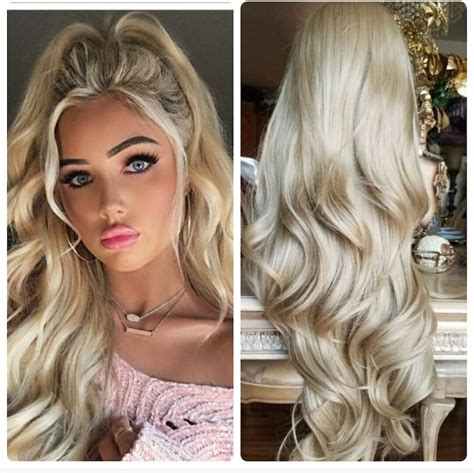 Polite Blonde Lace Front Long Lace Wigs