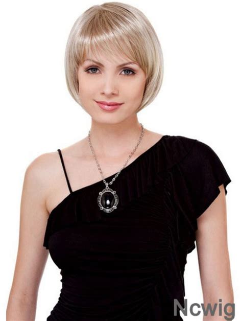 Polite Blonde Straight Short Petite Wigs