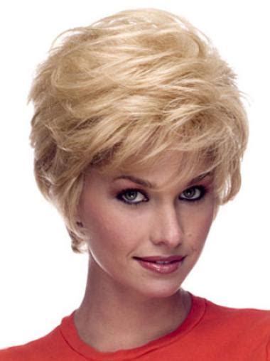 Polite Blonde Wavy Short Celebrity Wigs