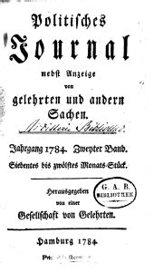 Politisches Journal Jahrgang 1786 Kindle Editon