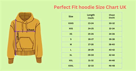 Polo Hoodie Size Chart