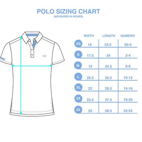 Polo Shirts For Women Size Chart