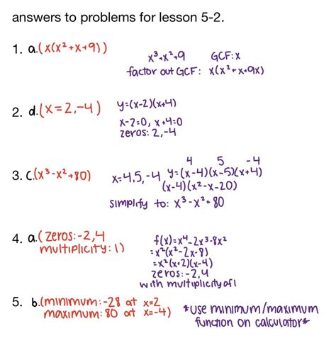 Polynomial Test Solution And Answers Reader