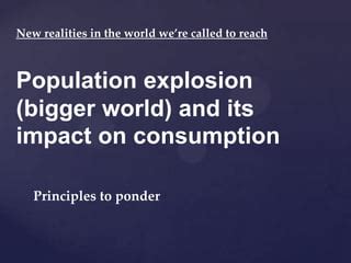 Ponder it Again Population Explosion 1st Edition Reader