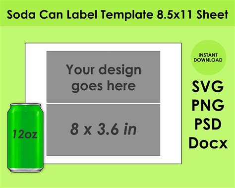 Pop Can Label Template