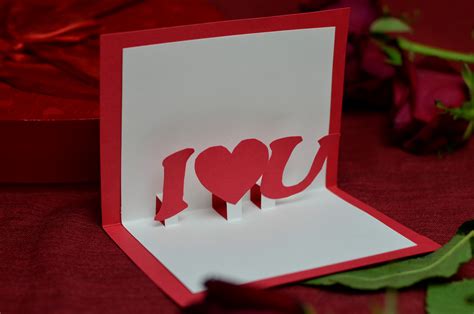 Pop Up Card Templates Valentine