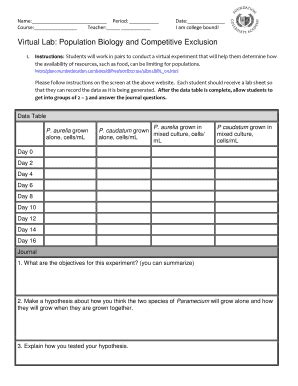 Population Biology Virtual Lab Answers Reader