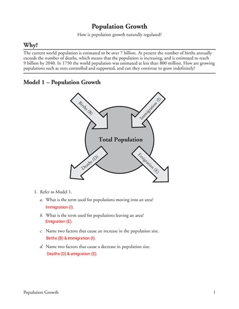 Population Growth Pogil Answers Reader