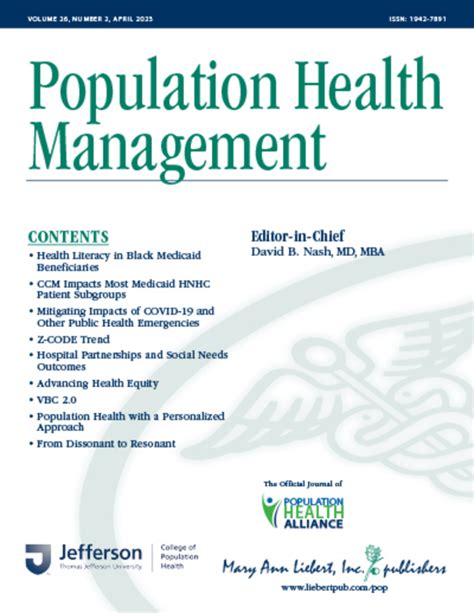 Population Health Management Journal Impact Factor: 4.589