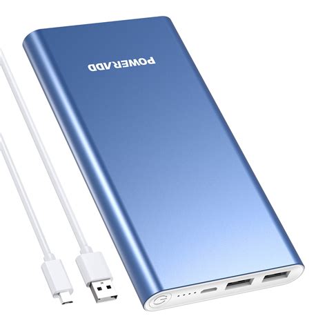 Portable Power bank USB charged White edge Doc