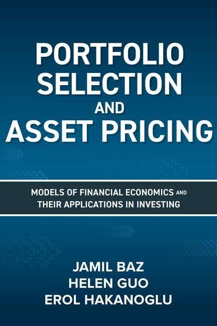 Portfolio Selection and Asset Pricing 1st Edition Kindle Editon