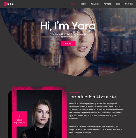 Portfolio Website Templates Free Download