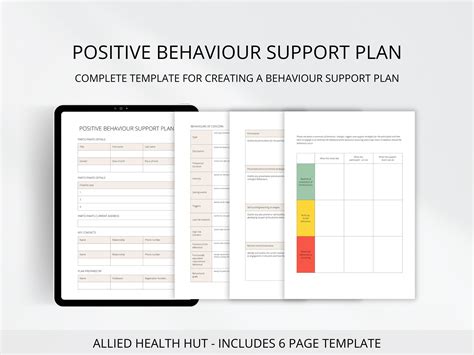 Positive Behaviour Support Plan Template