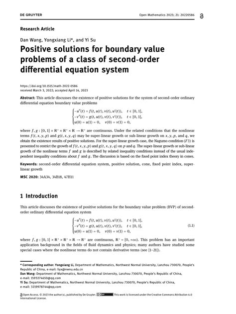 Positive Solutions of Differential PDF