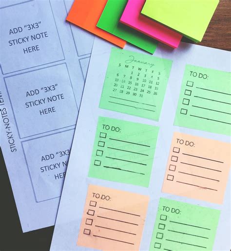 Post It Note Printable Template