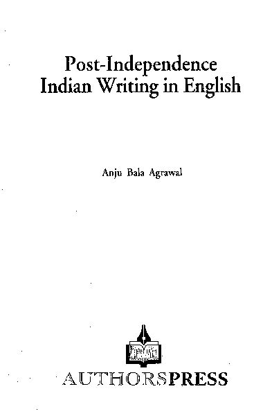 Post-Independence Indian Writing in English Doc