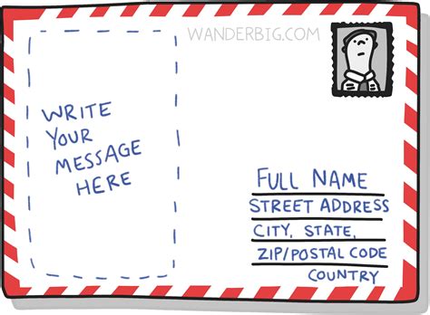 Postcard Address Template