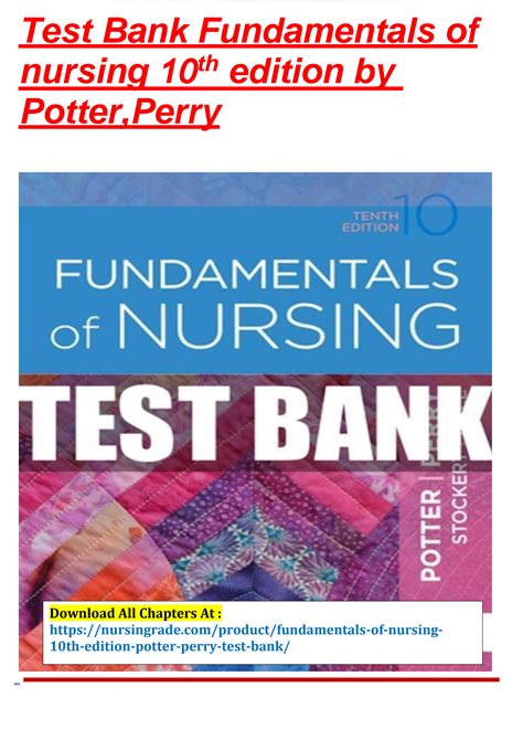 Potter And Perry Fundamentals Test Bank Ebook PDF