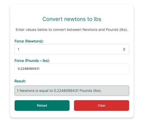 Pound to Newton Converter: A Comprehensive Guide