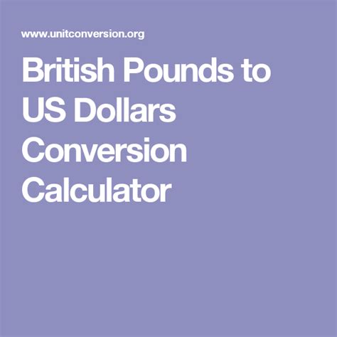 Pounds to Dollars Conversion Calculator: Convert £500,000 to $ in Seconds