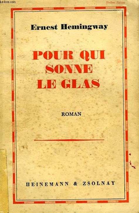 Pour Qui Sonne Le Glas Folio French Edition Kindle Editon