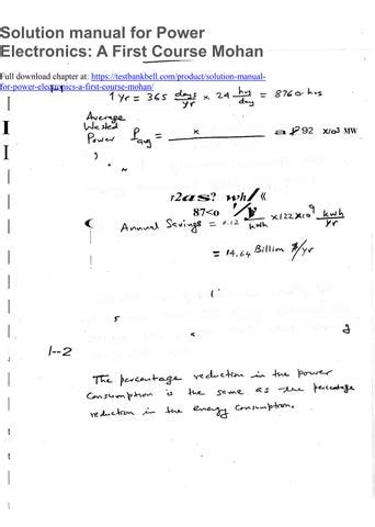 Power Electronics Mohan Solution Manual Pdf PDF