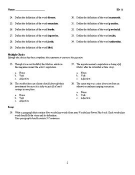 Power Plus Vocab 2 Lesson 15 Answers Doc