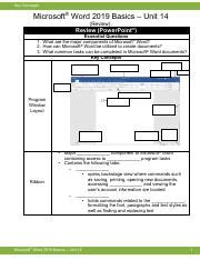 Power Point Concepts Review Unit A Answers Doc