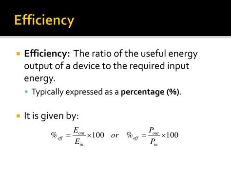 Power and Efficiency: