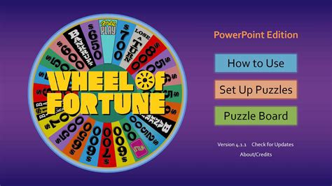Powerpoint Game Templates Wheel Of Fortune