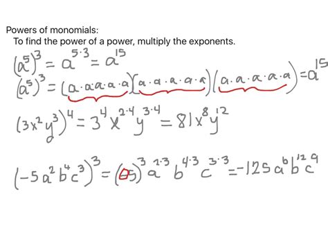 Powers Of Monomials Answers Epub