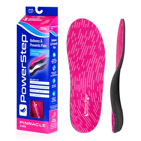 Powerstep Pinnacle Pink Women's Orthotic Insoles: Elevate Your Comfort to New Heights