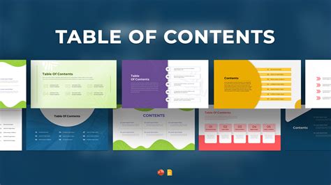 Ppt Table Of Contents Template