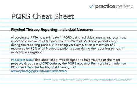 Pqrs Cheat Sheet Pt Individual Practice Perfect Ebook Reader
