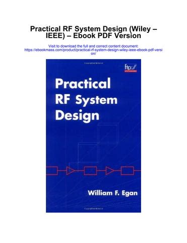 Practical RF System Design Wiley IEEE Kindle Editon