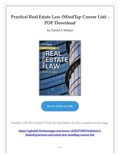 Practical Real Estate Law MindTap Course List Epub