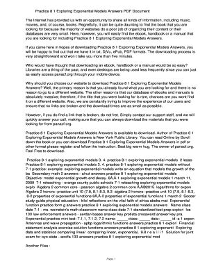 Practice 8 1 Exploring Exponential Models Answers Reader