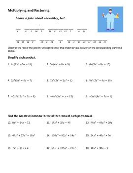 Practice Multiplying And Factoring Form Answer Key Doc