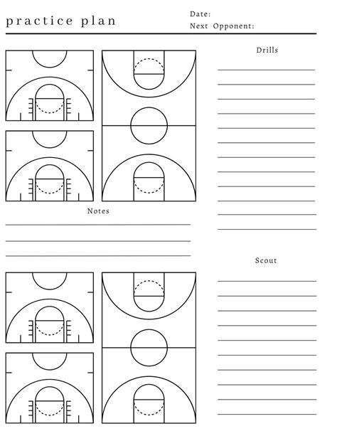 Practice Plan Basketball Template