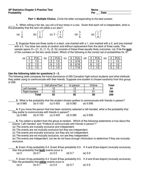 Practice Test 5 Ap Statistics Answer Key Epub