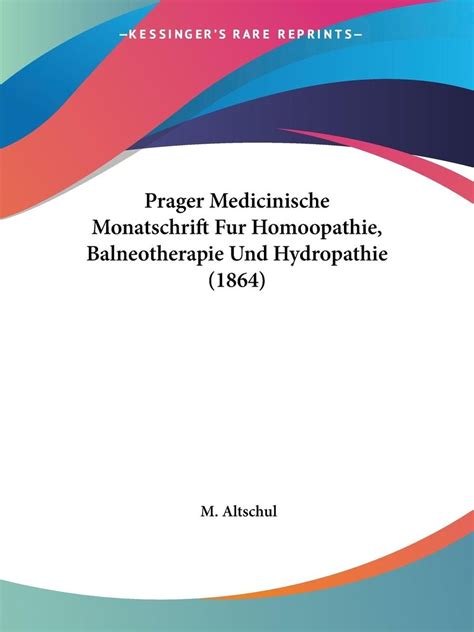 Prager medicinische Monatschrift fÃƒÂ¼r HomÃƒÂ¶opathie Epub