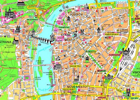 Prague Destination City Map Reader