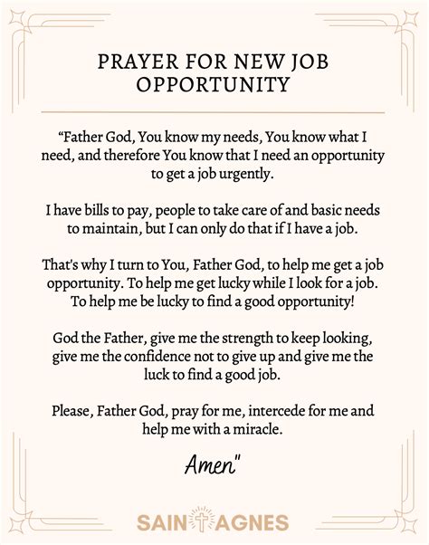 Prayer For Career Opportunity
