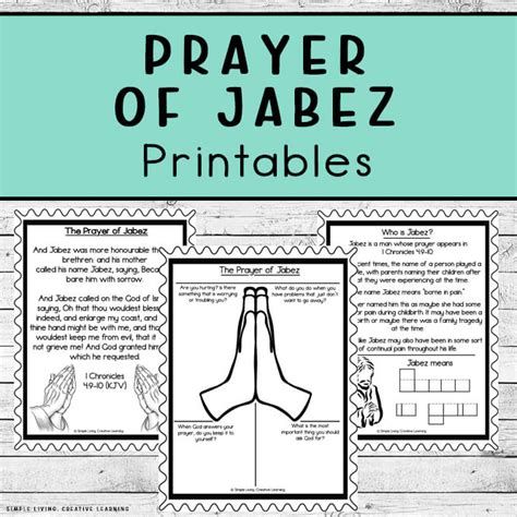 Prayer Of Jabez Printable