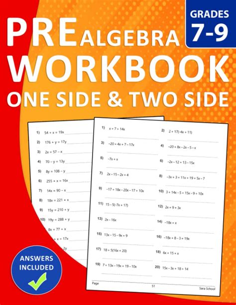 Pre Algebra Workbook And Answers Kindle Editon