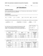 Pre Ap Ph Calculation Worksheet Answer Key Epub