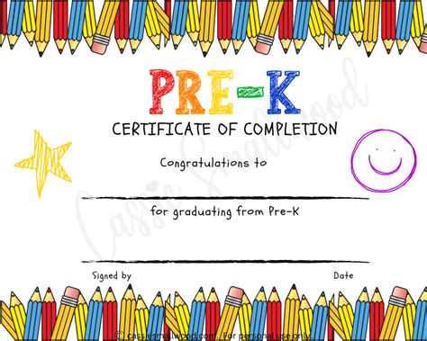 Pre K Certificate Templates