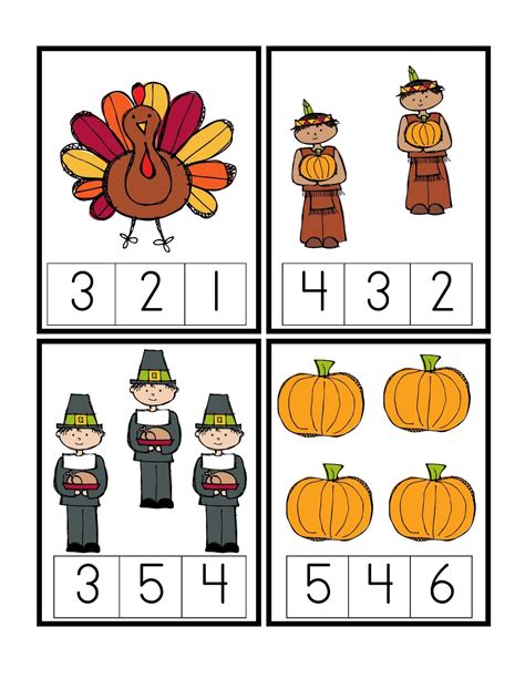Pre K Thanksgiving Printables Preschool
